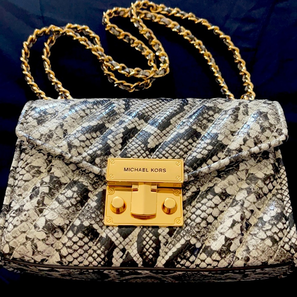 Brand new Michael Kors Snake Faux Leather Purse
